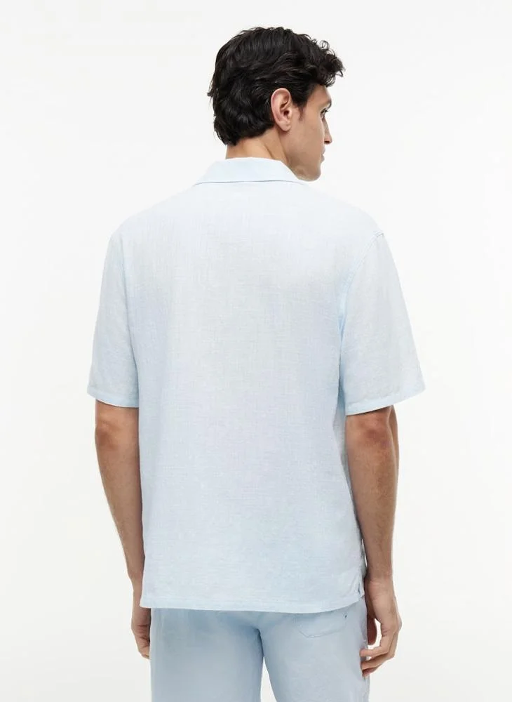 TOMMY HILFIGER Bowling Collar Short Sleeve Shirt